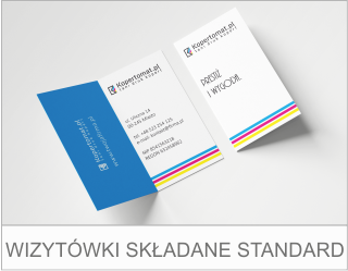 Wizytówki składane standard