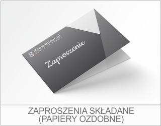 Zaproszenia składane / papiery ozdobne