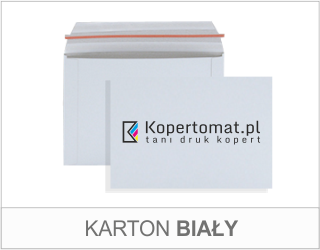 Karton biały  - Koperty kurierskie