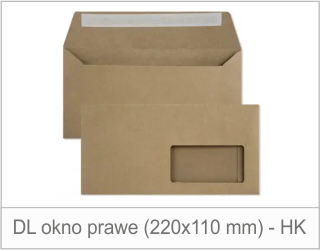 DL Eko Kraft okno prawe (220x110 mm) - HK