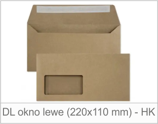 DL Eko Kraft okno lewe (220x110 mm) - HK